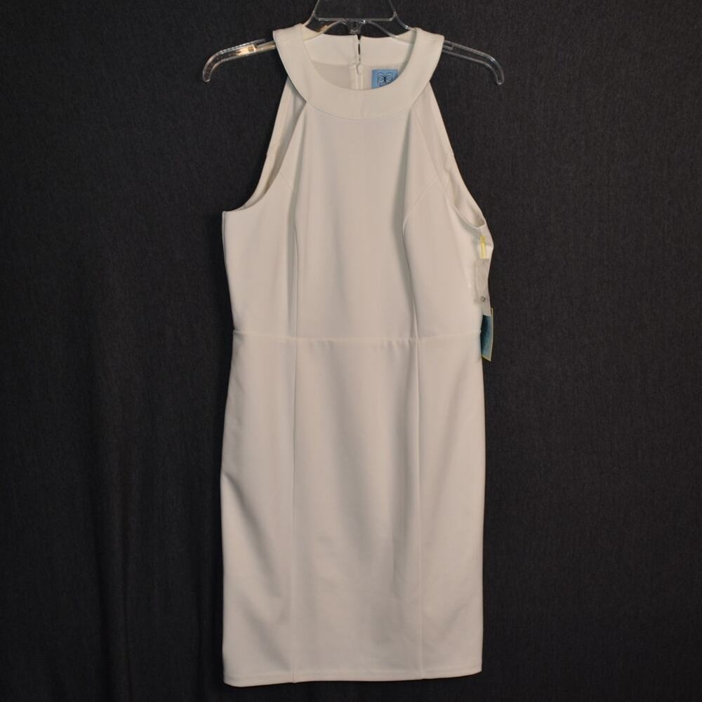 NEW CeCe Women's 10 Sleeveless Off-White Ecru Holiday Dress NWT